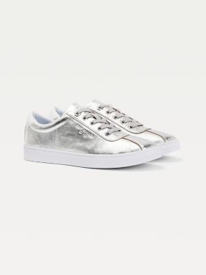 tommy hilfiger metallic dressy wedge sneaker