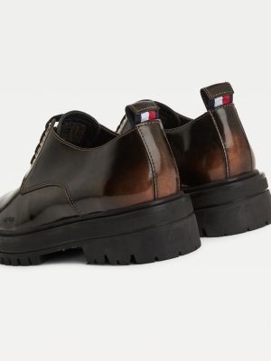 leather cleat lace up boots