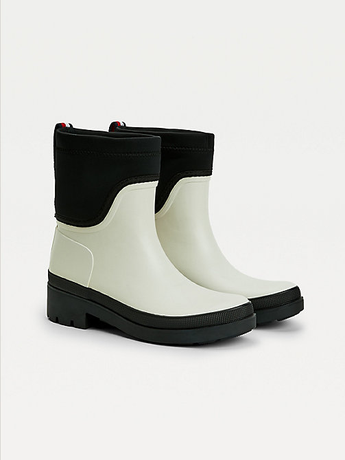 white cleat chelsea rain boots for women tommy hilfiger
