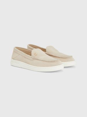 TH Comfort Collapsible Suede Loafers BEIGE Tommy Hilfiger