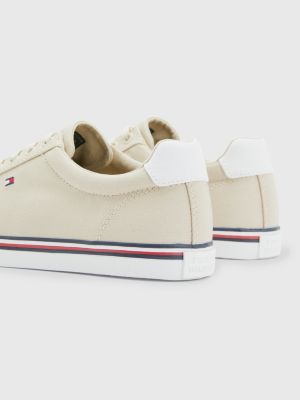 essential vulcanised leather trainers