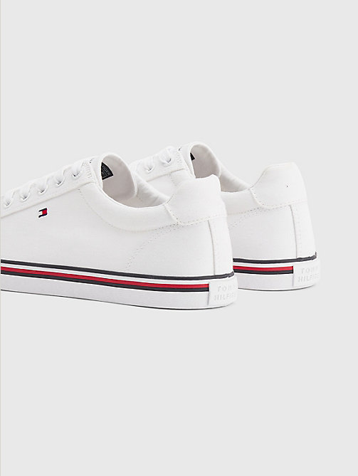 6 UK Tommy Hilfiger Low Runner Womens White Fashion Trainers 