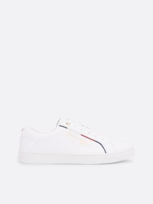 baskets signature à semelle cuvette white pour femmes tommy hilfiger