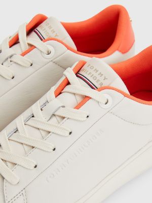 low top leather trainers