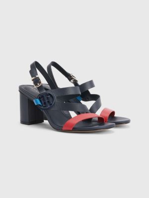 tommy hilfiger sandalen mit blockabsatz