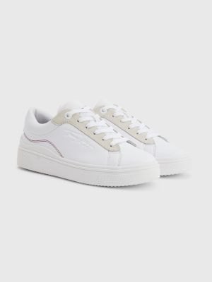 tommy jeans fashion cupsole womens white trainers