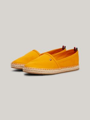 Flat Canvas Flag Embroidery Espadrilles | Orange | Tommy Hilfiger