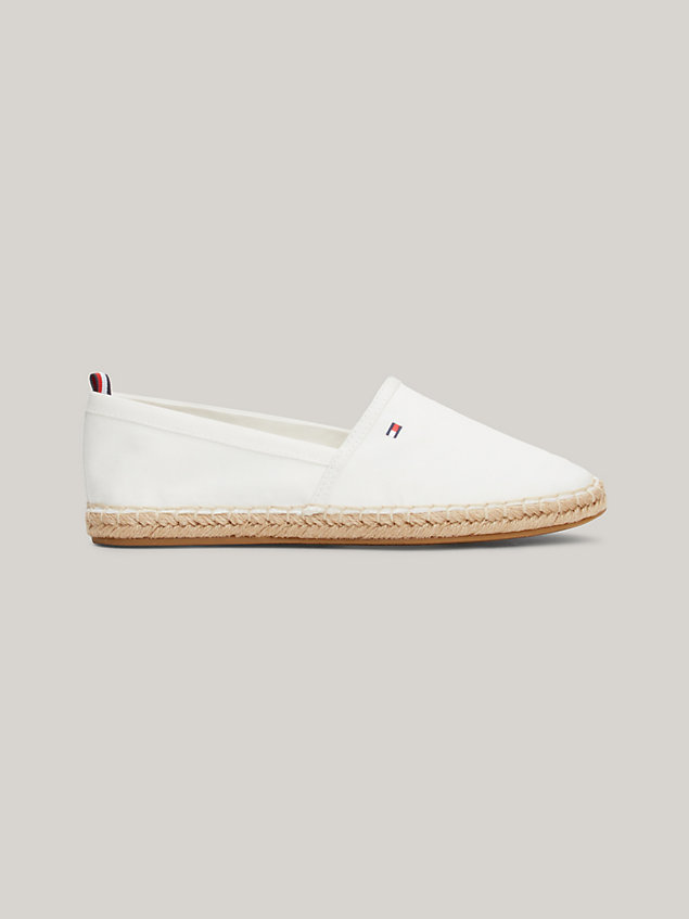 white flat canvas flag embroidery espadrilles for women tommy hilfiger