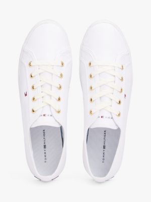 white essential nautical trainers for women tommy hilfiger