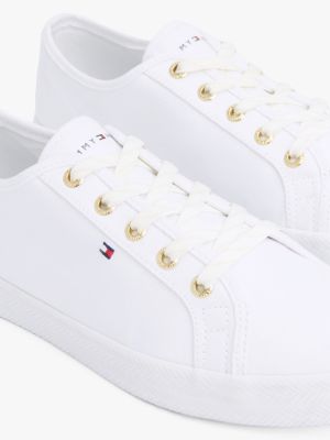 white essential nautical trainers for women tommy hilfiger