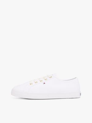 white essential nautical trainers for women tommy hilfiger