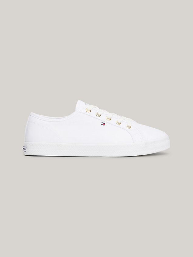 white essential nautical trainers for women tommy hilfiger