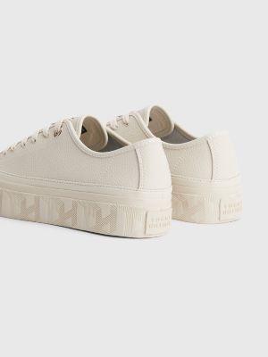 tommy hilfiger all white sneakers