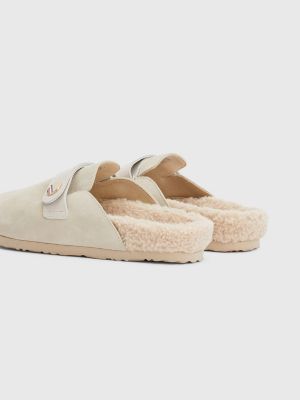 Suede Warm Lined Mules | BEIGE | Tommy Hilfiger