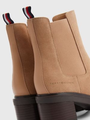 Botines Chelsea de ante tacón medio | | Tommy Hilfiger