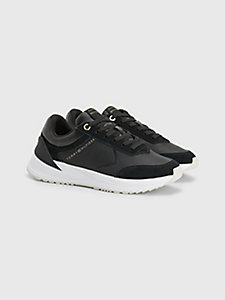 black colour-pop runner trainers for women tommy hilfiger