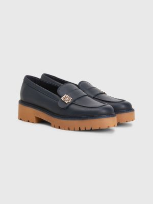 tommy hilfiger cleated chunky sole mules