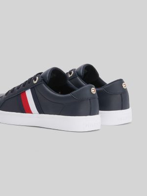tommy hilfiger signature tape leather trainers
