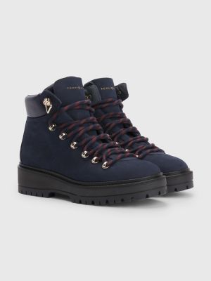 Nubuck Lace-Up Ankle Boots | BLUE | Tommy Hilfiger
