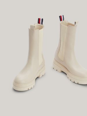 Leather Cleat Chelsea Boots | BEIGE | Tommy Hilfiger