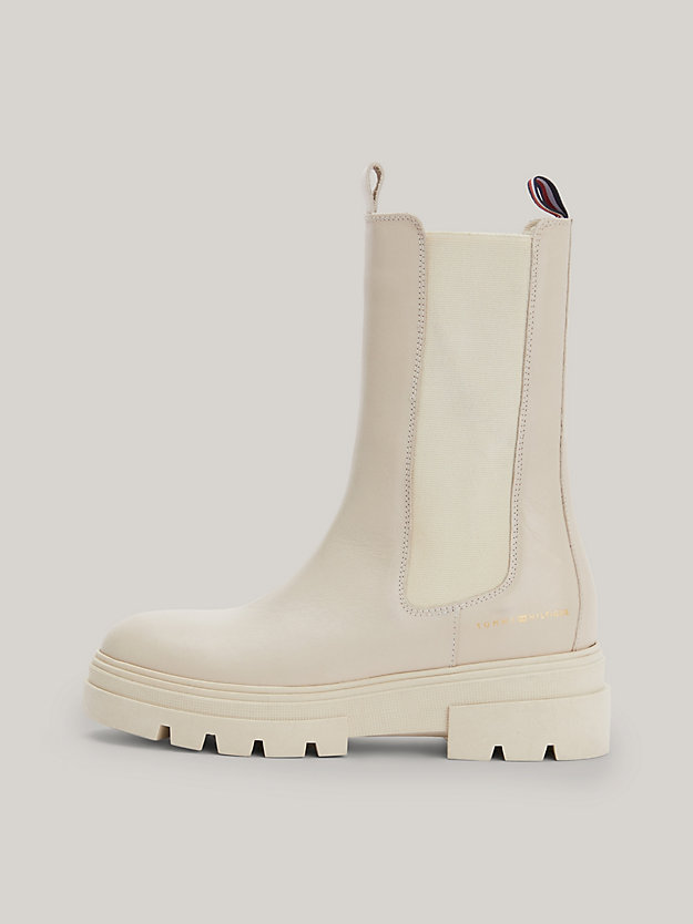 Leather Cleat Chelsea Boots | BEIGE | Tommy Hilfiger