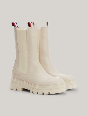 Cuyo Isla Stewart huevo Leather Cleat Chelsea Boots | BEIGE | Tommy Hilfiger