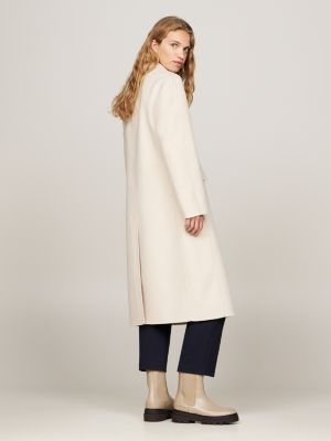 beige klobiger chelsea-boot aus leder für damen - tommy hilfiger