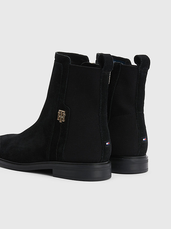 black essential ankle boots for women tommy hilfiger