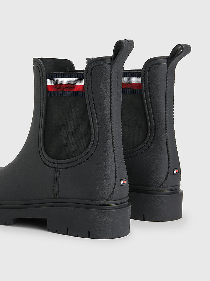black signature cleat ankle rain boots for women tommy hilfiger