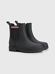 black signature cleat ankle rain boots for women tommy hilfiger