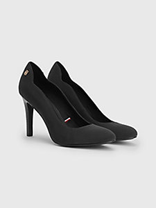 scarpe essential con tacco alto e placchetta nero da donna tommy hilfiger