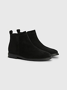 black essential pull-on ankle boots for women tommy hilfiger