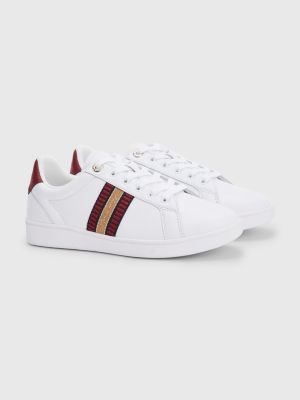 tommy hilfiger leather court trainers