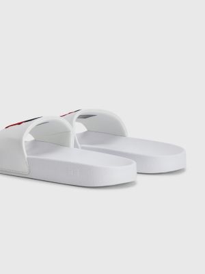 Essential Logo Pool Slides WHITE Tommy Hilfiger