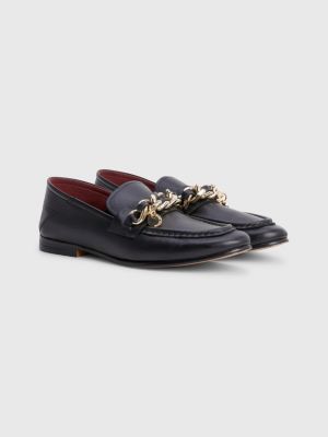 Chain Detail Slip-On Loafers | BLACK | Tommy Hilfiger