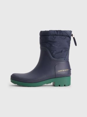 Embossed Monogram Rain Boots BLUE Tommy Hilfiger