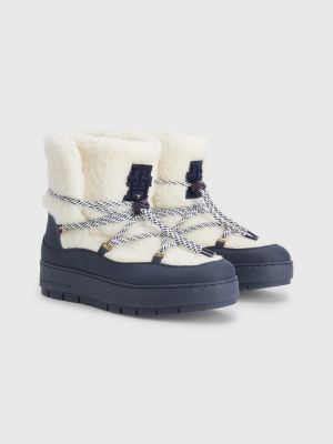 estilo Machu Picchu fumar Botines de nieve de pelo sintético | AZUL | Tommy Hilfiger