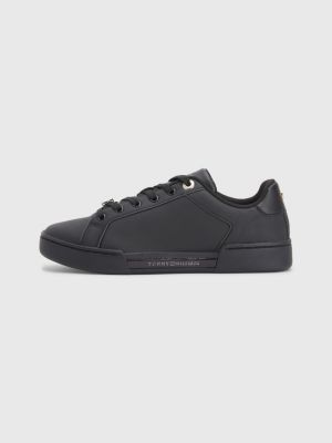 Gold Detail Court Trainers | BLACK | Tommy Hilfiger