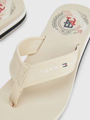 Chanclas con cuña a rayas | BEIGE | Hilfiger