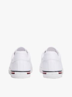 Twill Signature Lace-Up Trainers — White 4