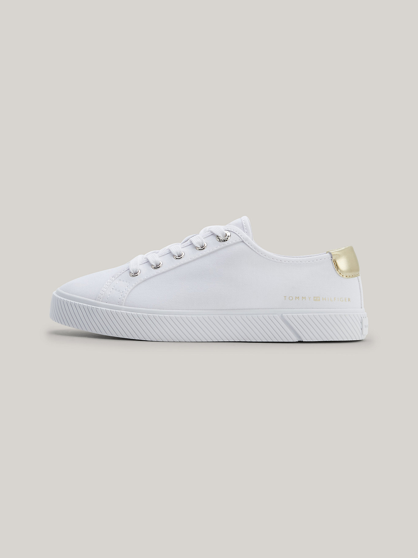 accessoires karton Jong Metallic Lace-Up Trainers | WHITE | Tommy Hilfiger