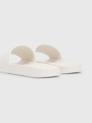 TH Monogram Pool Slides BEIGE Tommy Hilfiger