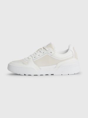 Cupsole Basketball Trainers WHITE Tommy Hilfiger