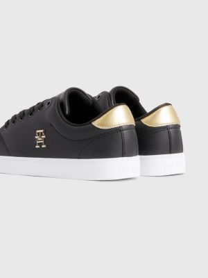 metallic signature cupsole trainers