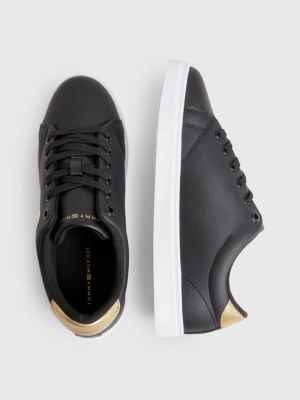 metallic signature cupsole trainers