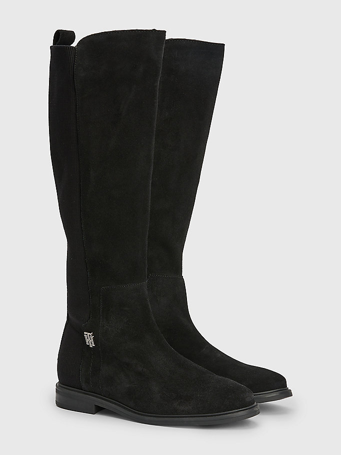 Essential Suede Knee-High Boots | BLACK | Tommy Hilfiger