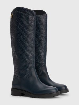 Botas de hasta la rodilla TH Monogram | AZUL Tommy Hilfiger