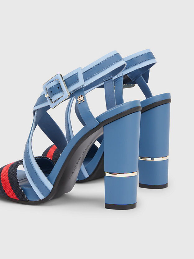 BLUE COAST Block Heel Monogram Sandals for women TOMMY HILFIGER