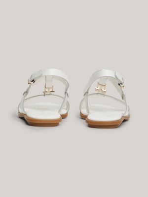Monogram Flat Sandals | WHITE | Tommy Hilfiger
