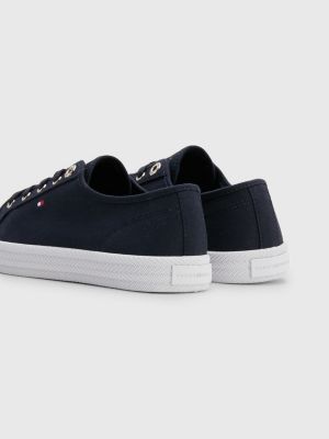 Essential sneaker met veters | BLAUW | Hilfiger